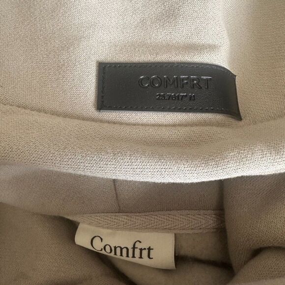 Comfrt Coordinate Oversized Hoodie In Stone Relaxed Weighted Baggy Unisex Hoodie - Picture 3 of 9